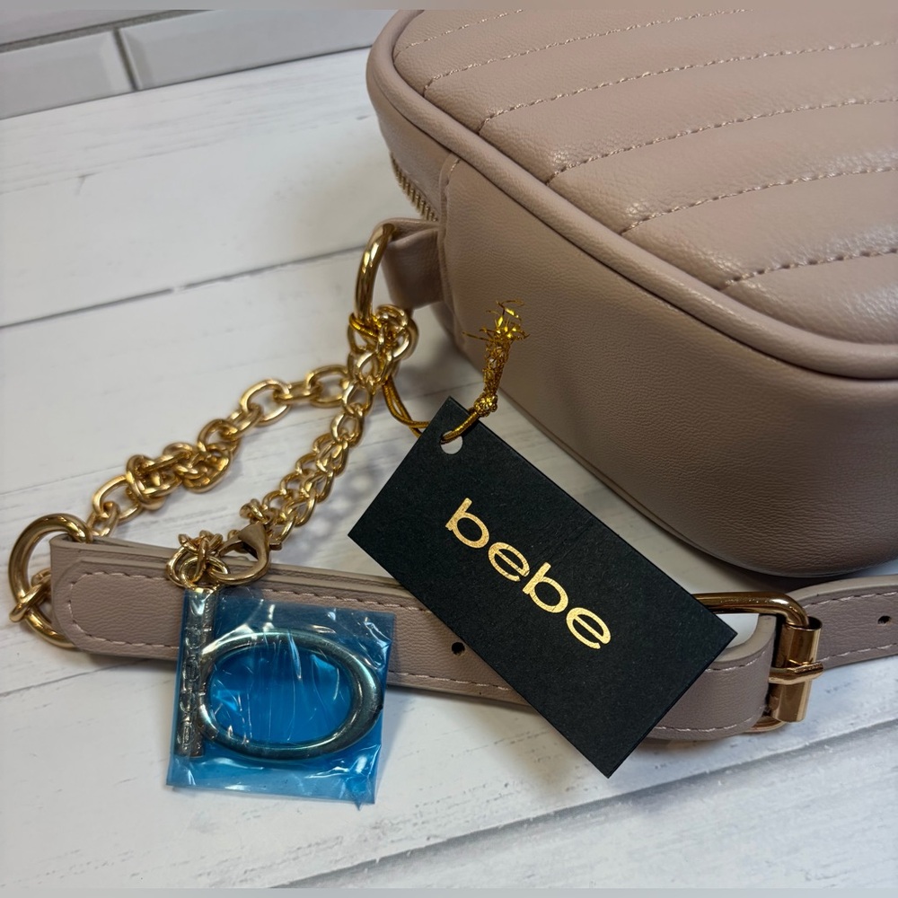 Bebe Quilted  Tyler Camera Crossbody Dusty Rose - Picture 9 of 12